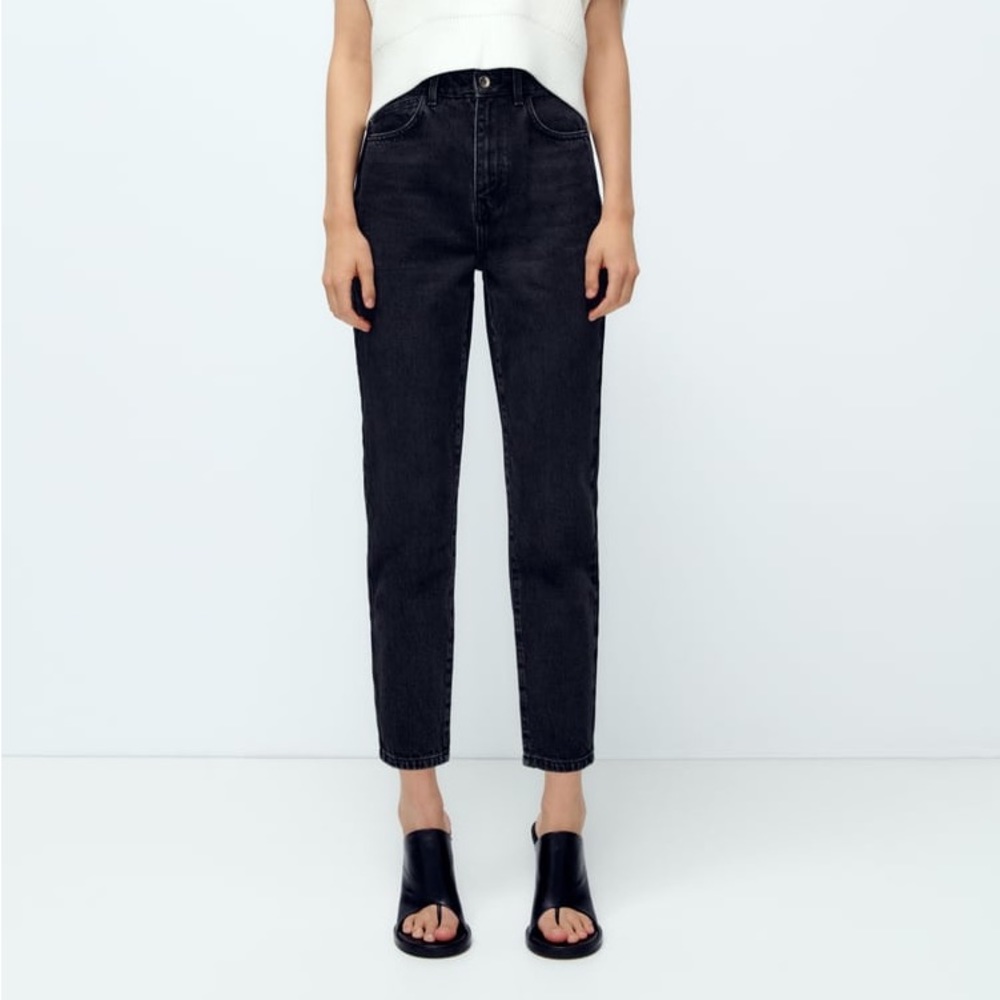 NWOT mom jeans black “washed look” jeans